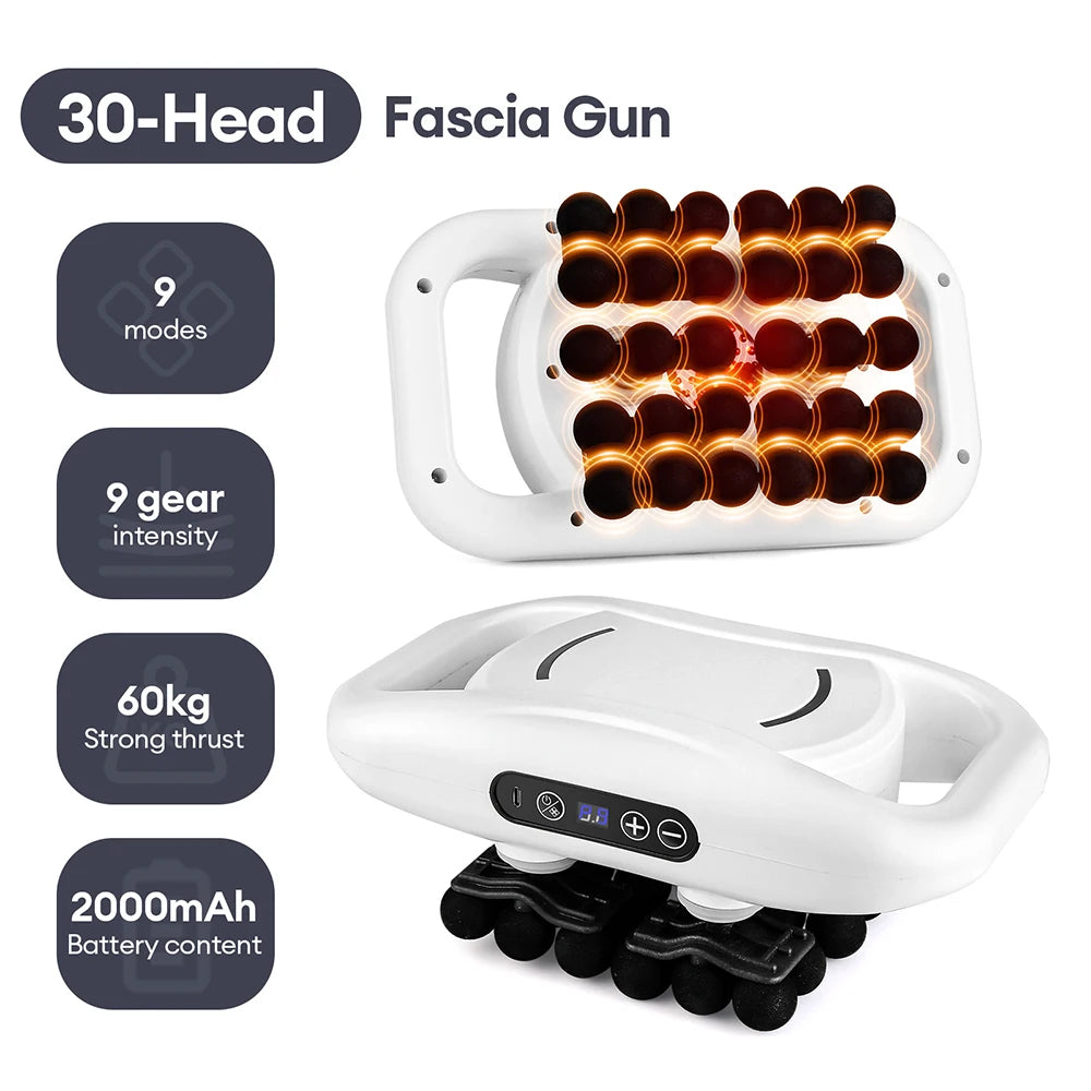 22-Head Fascia Gun High-Frequency Vibration Body Massage Gun - Massager Muscle