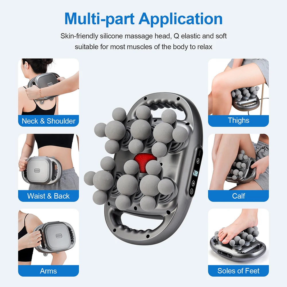 22-Head Fascia Gun High-Frequency Vibration Body Massage Gun - Massager Muscle