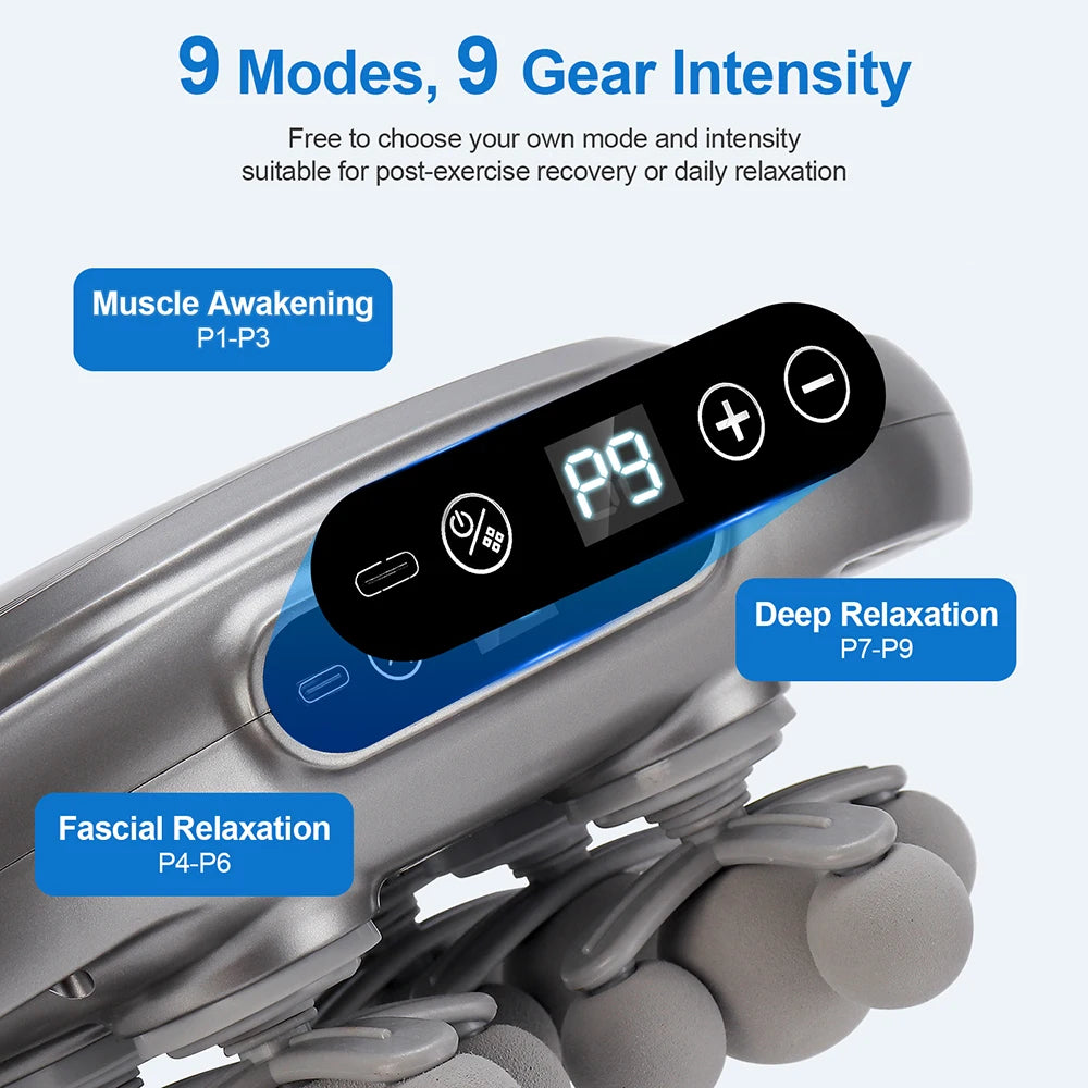 22-Head Fascia Gun High-Frequency Vibration Body Massage Gun - Massager Muscle