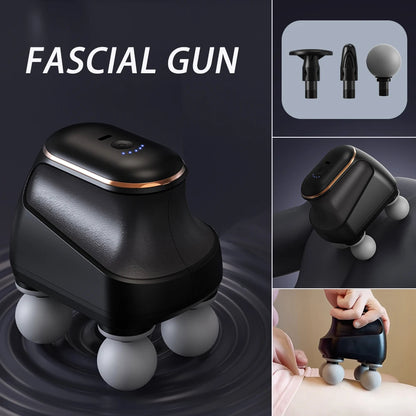 Portable Fascia Gun Muscle Massager Gun Four-head