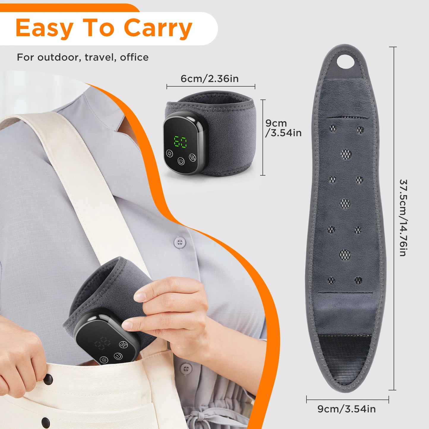 Electric Foot Heat Massager Hot Compress Vibration