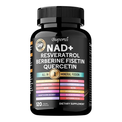 Resveratrol, Quercetin, Berberine Fisetin-Cellular Health, Healthy Aging, Vitamin K2, Vitamin D3, One-stop Approach - 1000g