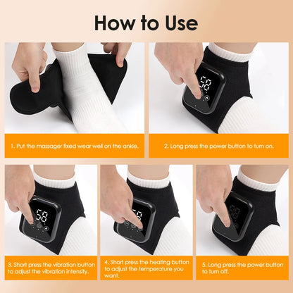 Electric Foot Heat Massager Hot Compress Vibration