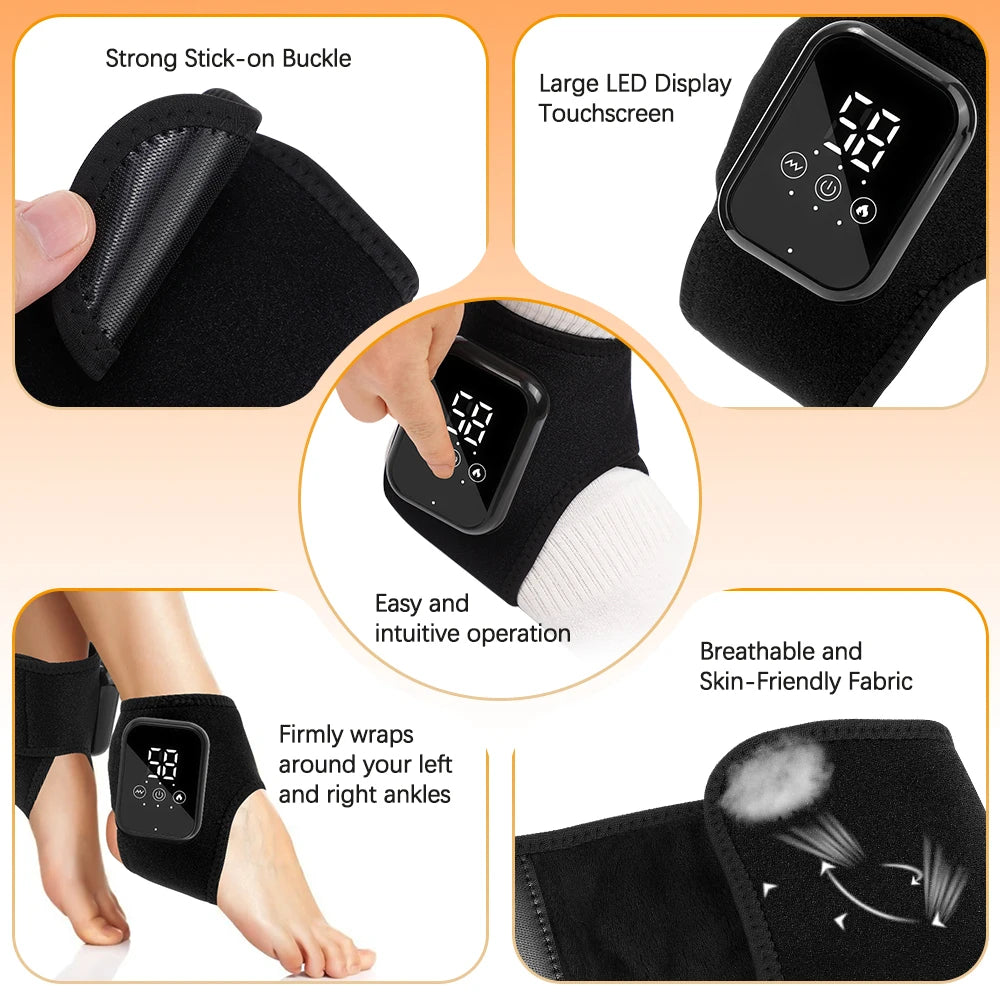 Electric Foot Heat Massager Hot Compress Vibration