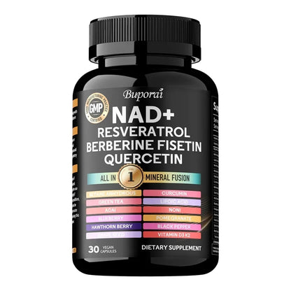 Resveratrol, Quercetin, Berberine Fisetin-Cellular Health, Healthy Aging, Vitamin K2, Vitamin D3, One-stop Approach - 1000g