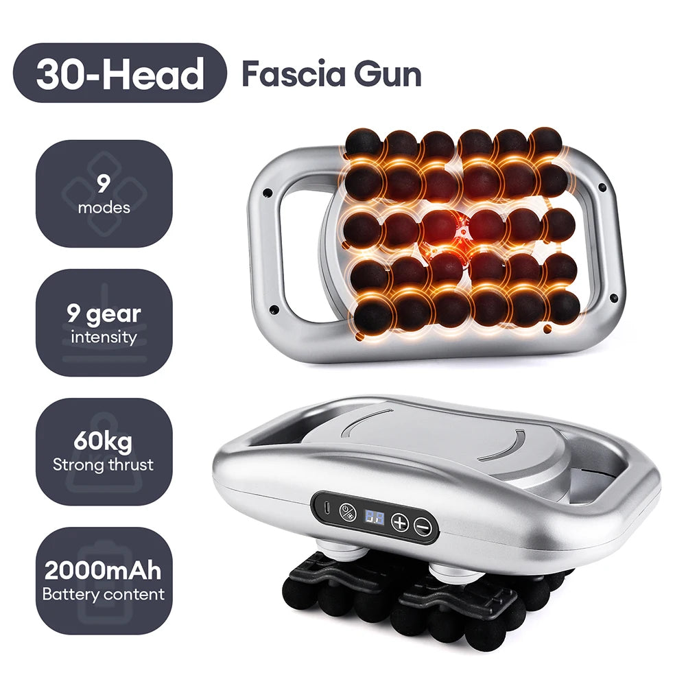 22-Head Fascia Gun High-Frequency Vibration Body Massage Gun - Massager Muscle