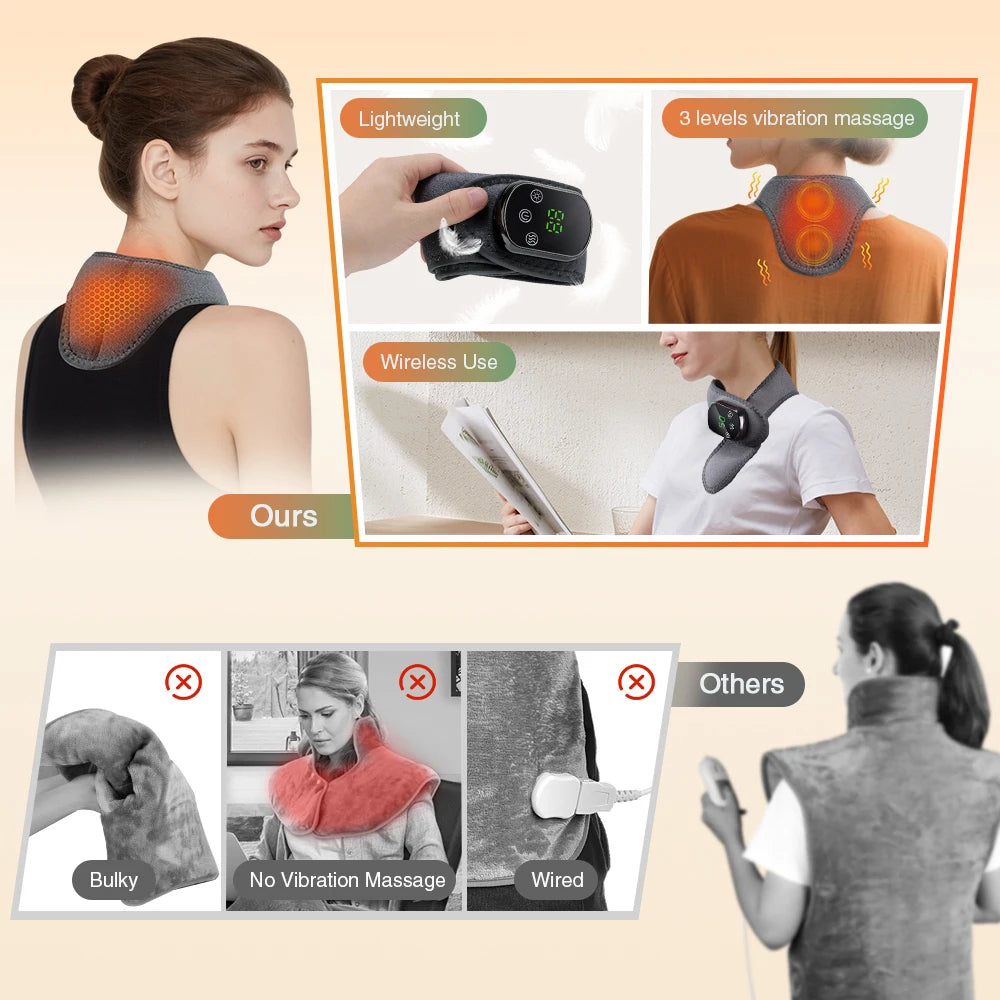 Electric Foot Heat Massager Hot Compress Vibration