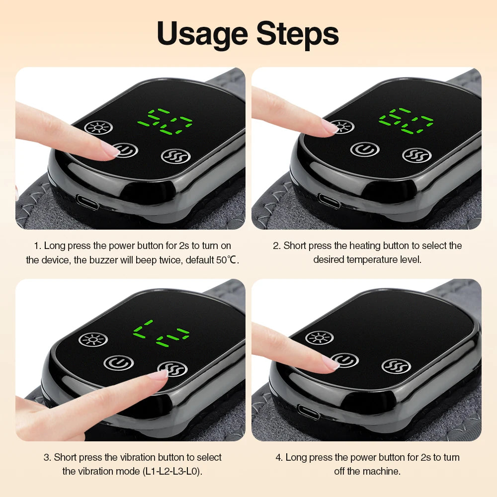 Electric Foot Heat Massager Hot Compress Vibration