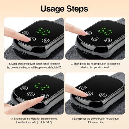 Electric Foot Heat Massager Hot Compress Vibration