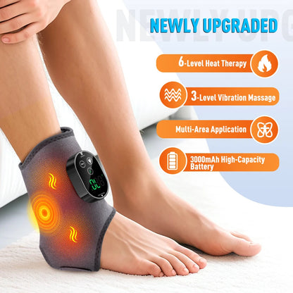 Electric Foot Heat Massager Hot Compress Vibration