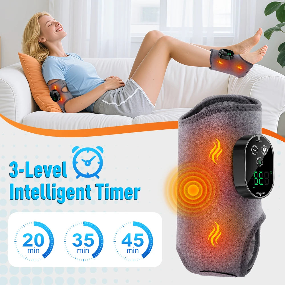 Electric Foot Heat Massager Hot Compress Vibration