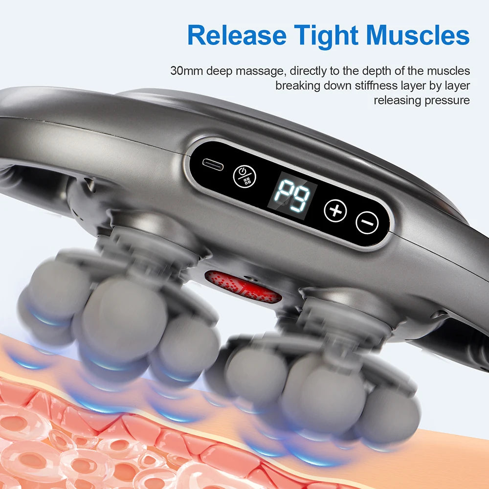 22-Head Fascia Gun High-Frequency Vibration Body Massage Gun - Massager Muscle